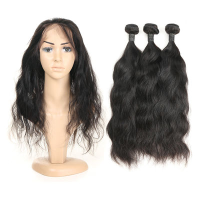 China Long Double Weft 360 Lace Frontal Closure Natural Wave Human Virgin Hair supplier