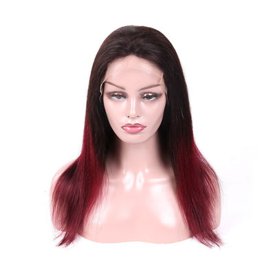 China Genuine Virgin Hair Lace Wigs , Black To Red Remy Lace Wigs Human Hair supplier