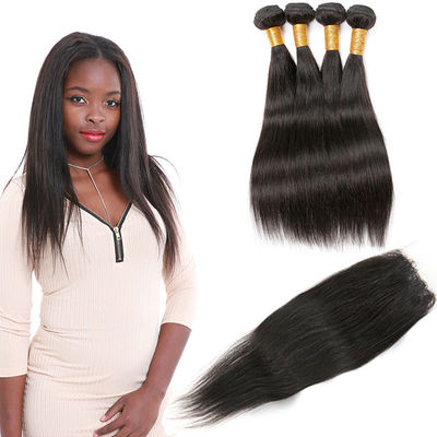 China Unprocessed Indian Human Hair Bundles / Straight Indian Remy Hair Weave supplier
