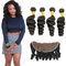 Authentic 8A Loose Curly Indian Remy Hair Weave 4 Bundles With Frontal supplier