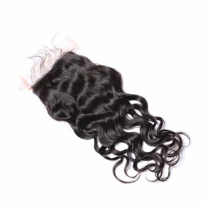 China Natural Wave Human Hair Lace Closure / Lace Frontal Closure With Baby Hair supplier