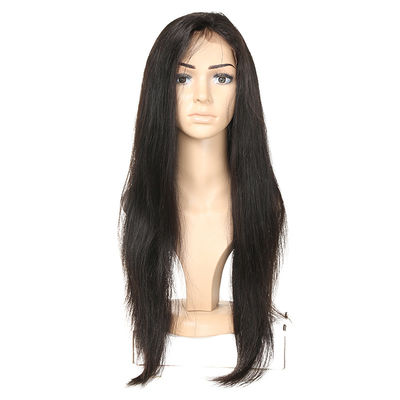 China Smooth Genuine Long Virgin Hair Lace Wigs , Straight Lace Wigs Human Hair supplier