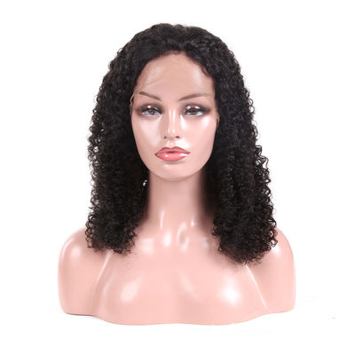 China Natural Black Glueless Full Lace Human Hair Wigs Kinky Curly OEM Service supplier