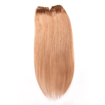 China Brown Color 1B Indian Remy Human Hair Clip In Extensions No Synthetic Hair supplier