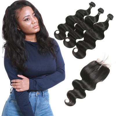 China 3 Bundles Brazilian Remy Virgin Hair Extensions Body Wave Customized Length supplier