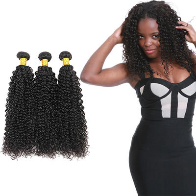 China 100 Unprocessed Virgin Curly Hair Bundles Natural Hair Line No Shedding supplier