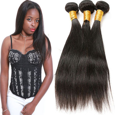 China Authentic Remy Brazilian Straight Hair Weave Without Chemical Processed supplier