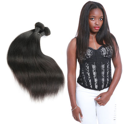 China Real 3 Bundles Of Straight Virgin Hair Weave / Straight Human Hair Extensions supplier