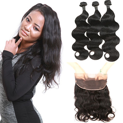 China Smooth 9A 360 Lace Frontal Body Wave 22 Inch 100 Raw Virgin Hair No Tangle supplier