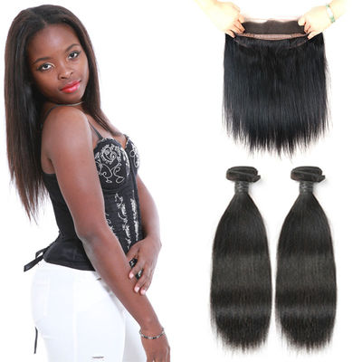 China Raw 360 Lace Frontal Closure , Natural Black 360 Lace Frontal Human Hair supplier