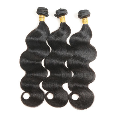 Natural Color Real Body Wave Weave Hair , Peruvian Virgin Remy Hair Body Wave supplier