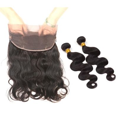 Authentic 360 Lace Frontal Closure / Pre Plucked 360 Frontal With Bundles supplier