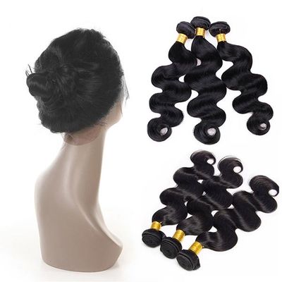 Thick 360 Lace Frontal Closure , Lace Front Closure Human Hair Non - Remy Hair supplier