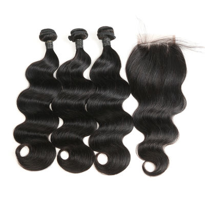 3 Bundles Brazilian Remy Virgin Hair Extensions Body Wave Customized Length supplier