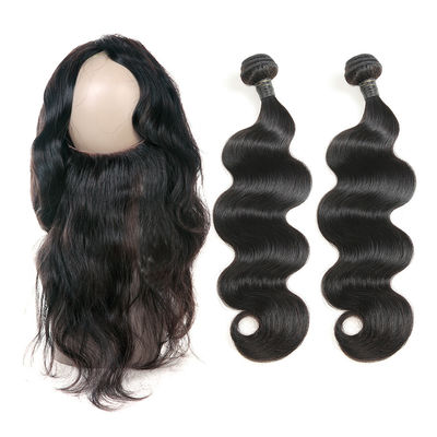 Real 360 Lace Band Frontal Closure Virgin Hair Body Wave No Synthetic Hair supplier