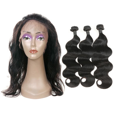 Smooth 9A 360 Lace Frontal Body Wave 22 Inch 100 Raw Virgin Hair No Tangle supplier