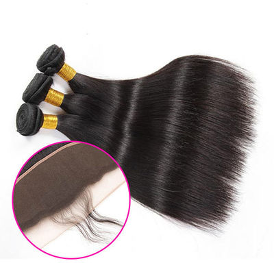 8A Real Indian Human Hair Extensions 3 Piece Lace Frontal Full Cuticle Aligned supplier