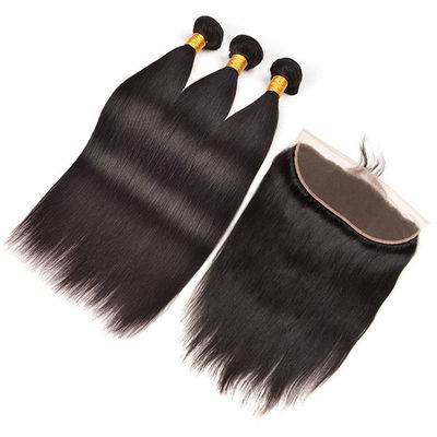 8A Real Indian Human Hair Extensions 3 Piece Lace Frontal Full Cuticle Aligned supplier