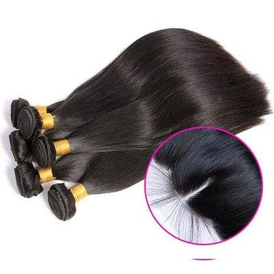 Double - Drawn Strong Weft Indian Human Hair Bundles 13 * 4 Lace Frontal supplier