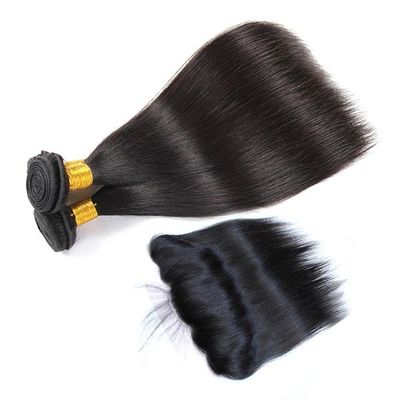 Double - Drawn Strong Weft Indian Human Hair Bundles 13 * 4 Lace Frontal supplier