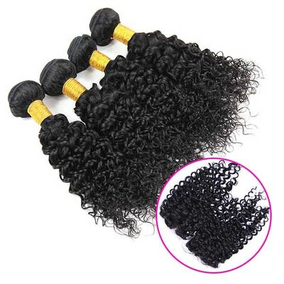 Soft Smooth Malaysian Virgin Hair Extensions , Virgin Malaysian Curly Hair Weave supplier