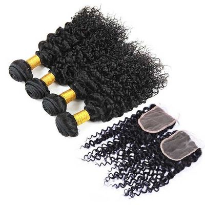 Soft Smooth Malaysian Virgin Hair Extensions , Virgin Malaysian Curly Hair Weave supplier