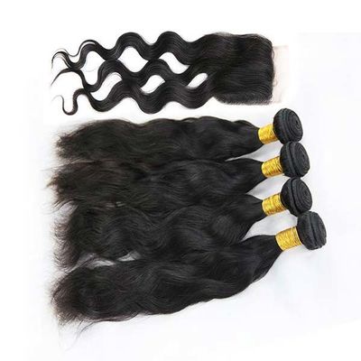 4 Bundles Of Malaysian Virgin Hair Extensions Clean Weft Natural Appearance supplier