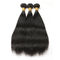 Real Long Black Straight Virgin Hair Weave , 100 Human Hair Straight Weave supplier