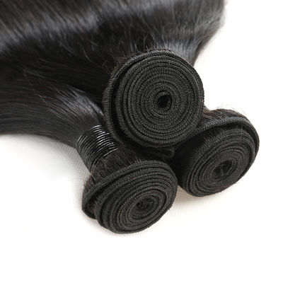 Strong Weft Straight Virgin Hair Weave / Brazilian Straight Human Hair Weave supplier