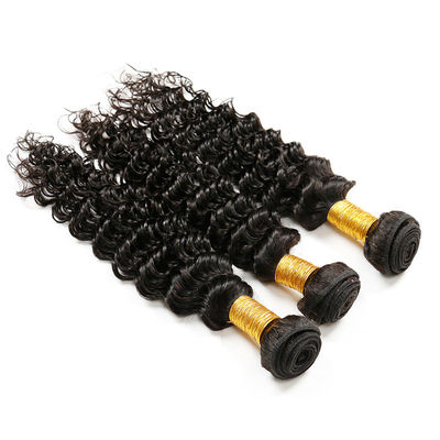 Double Weft Raw Brazilian Virgin Remy Hair Deep Wave 3 Bundles No Tangle supplier