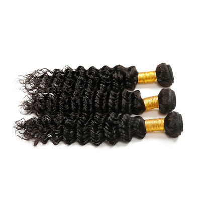 Double Weft Raw Brazilian Virgin Remy Hair Deep Wave 3 Bundles No Tangle supplier