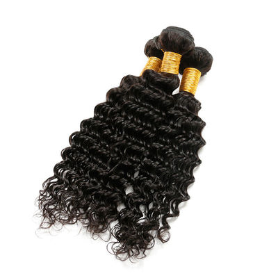 Double Weft Raw Brazilian Virgin Remy Hair Deep Wave 3 Bundles No Tangle supplier