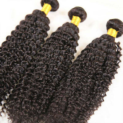 100 Unprocessed Virgin Curly Hair Bundles Natural Hair Line No Shedding supplier