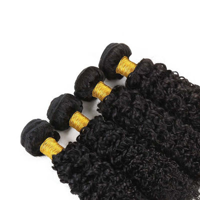 Double Weft Remy Jerry Curly Hair Weave Bundles 24 Inch No Synthetic Hair supplier