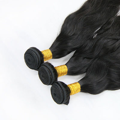 Real Thick Natural Wavy Hair Extensions Customized Length Fashionable Color supplier