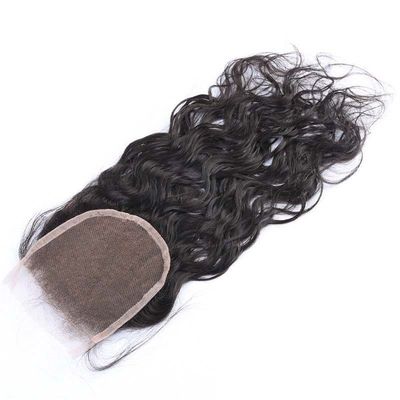 Natural Wave Human Hair Lace Closure / Lace Frontal Closure With Baby Hair supplier