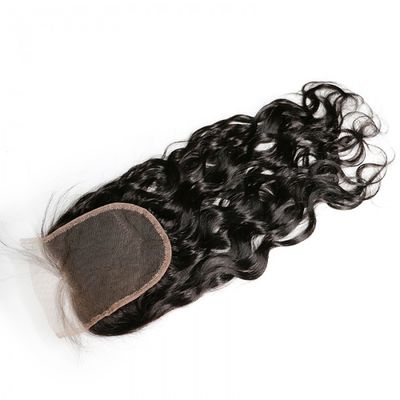Natural Wave Human Hair Lace Closure / Lace Frontal Closure With Baby Hair supplier