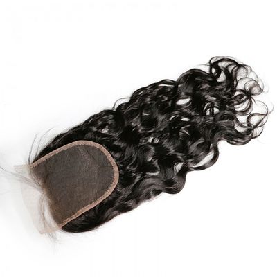 Natural Wave Human Hair Lace Closure / Lace Frontal Closure With Baby Hair supplier