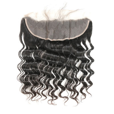 Natural Color Ear To Ear Frontal Closure 10 Inch Double Weft No Synthetic Hair supplier