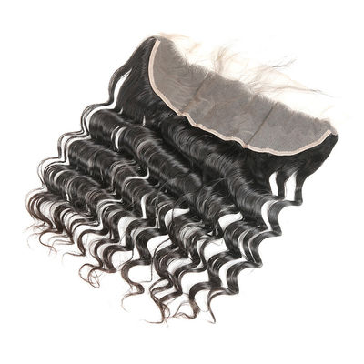 Natural Color Ear To Ear Frontal Closure 10 Inch Double Weft No Synthetic Hair supplier