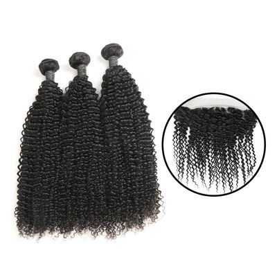 9A Peruvian Human Hair Extensions / 3 Bundles Of Virgin Peruvian Hair Kinky Wave supplier