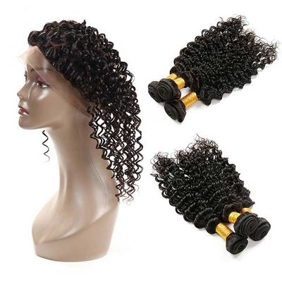 Double Weft 360 Lace Frontal Closure / 18 Inch 360 Lace Frontal Deep Wave supplier