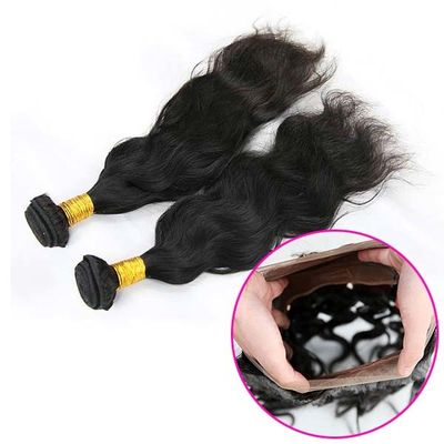 Transparent Raw 360 Frontal Closure Sew In 2 Bundles No Synthetic Hair supplier