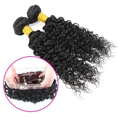 Raw Double Weft Brazilian Curly 360 Frontal Closure Water Wave Human Virgin Hair supplier