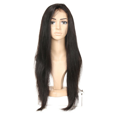 Smooth Genuine Long Virgin Hair Lace Wigs , Straight Lace Wigs Human Hair supplier