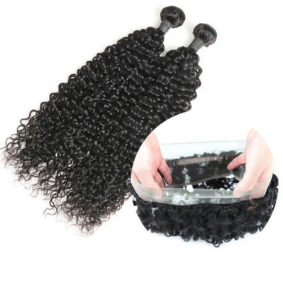 9A Thick Healthy Pre Plucked 360 Lace Frontal 2 Bundles No Synthetic Hair supplier