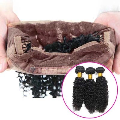 Raw 360 Lace Frontal Closure Ear To Ear 3 Bundles Jerry Wave Natural Looking supplier