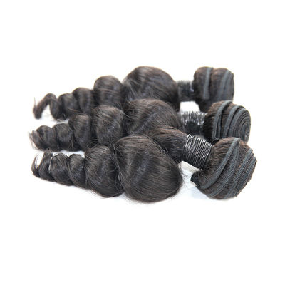 Genuine 100 Loose Curly Hair Extensions , Loose Wave Weave Human Hair supplier