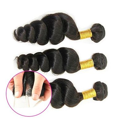 Thick 18 Inch Loose Curly Hair Extensions , Raw Indian Loose Curly Hair supplier