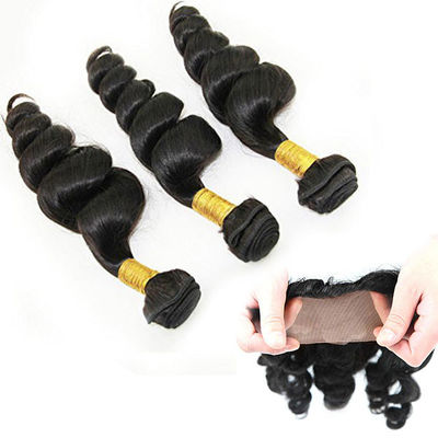 Smooth Pure Loose Wave Remy Hair Weave No Shedding Fashionable Color supplier